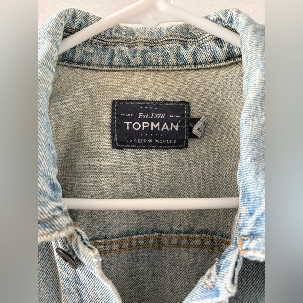 Topman Light Wash Denim Jacket - Picture 4 of 7
